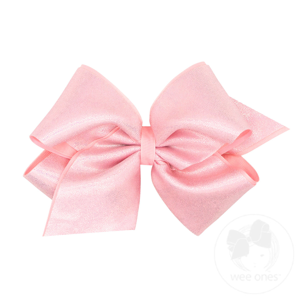 King Mirror Dot and Grosgrain Overlay Hair Bow | Assorted