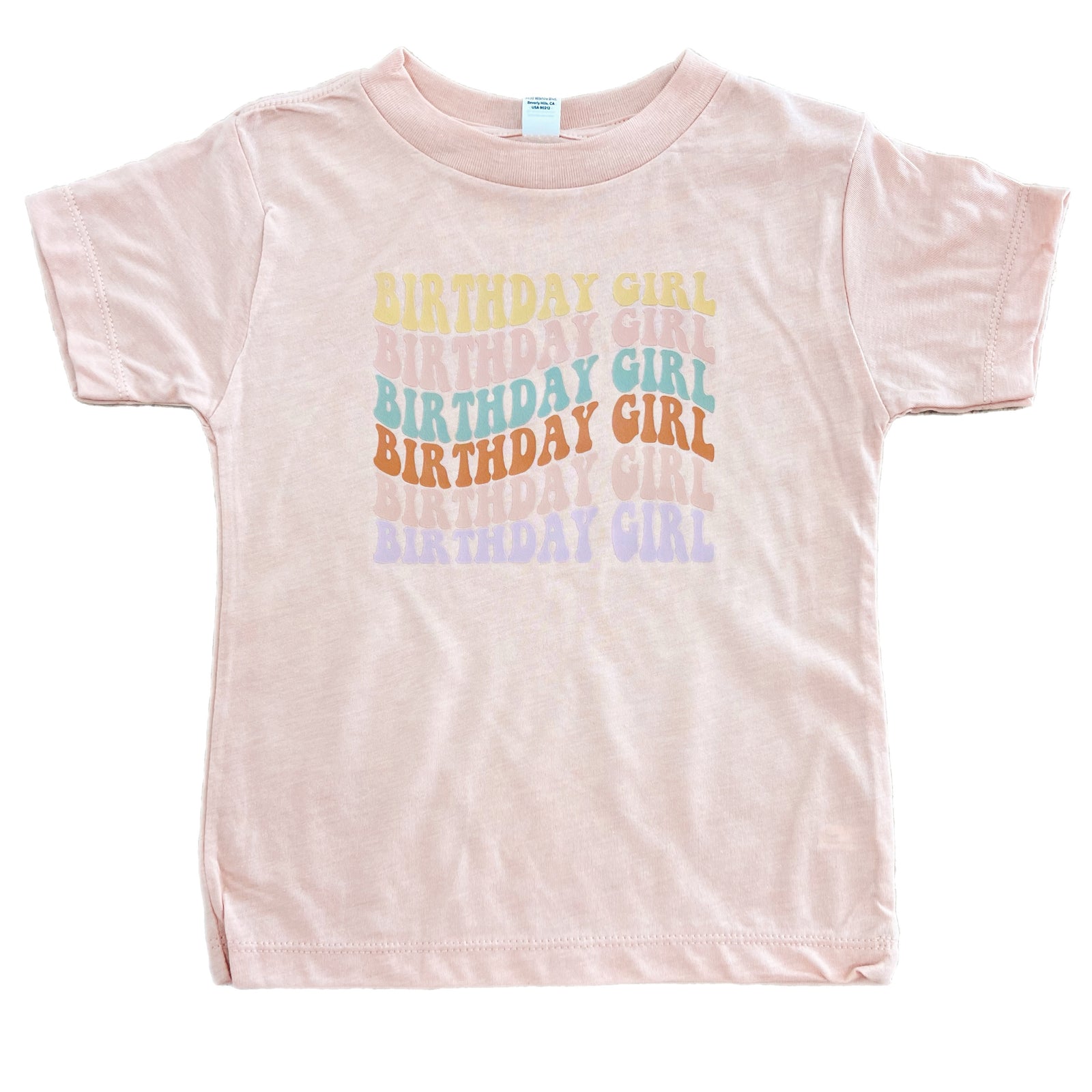 Birthday Girl Retro Organic Birthday Tee
