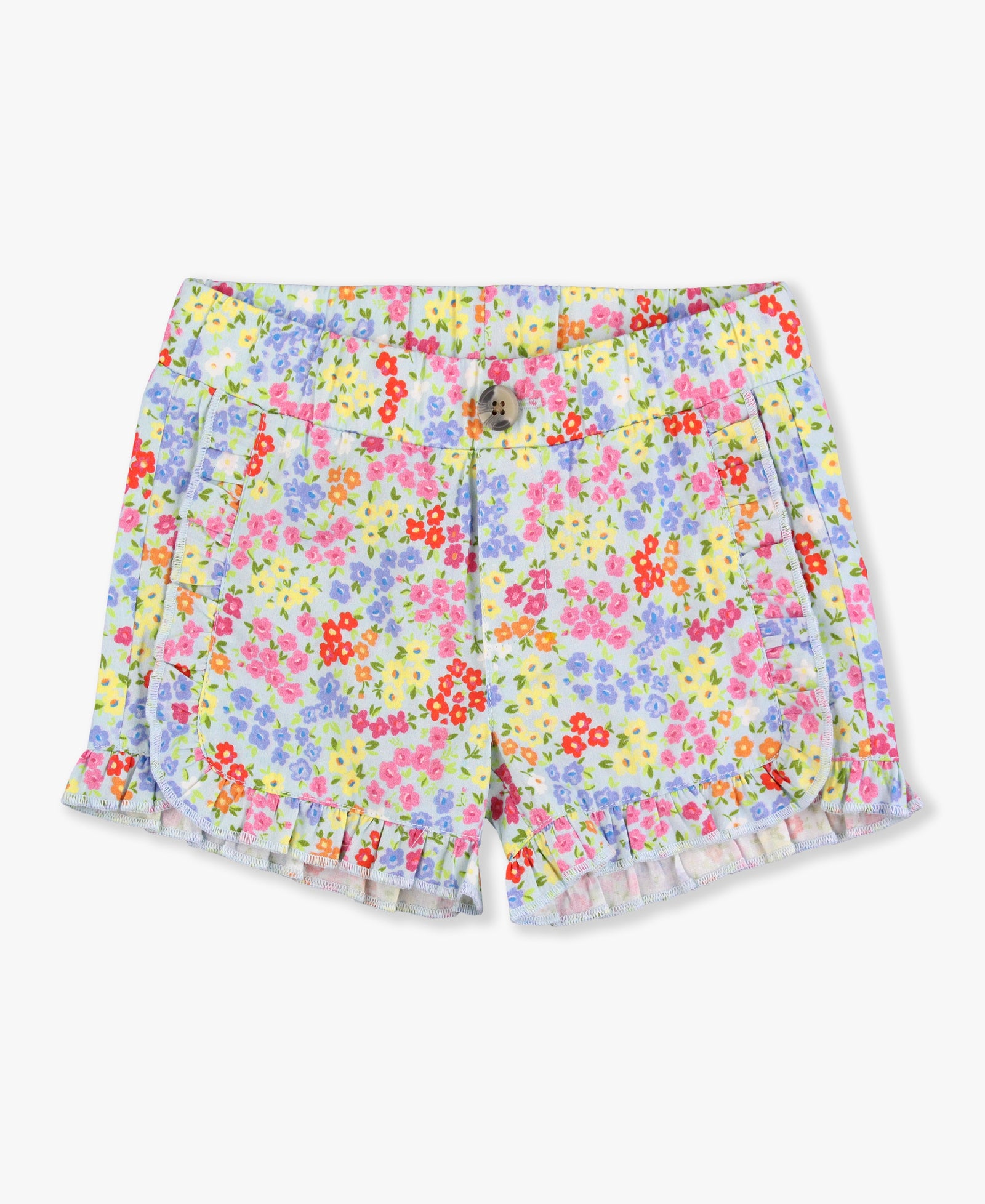 Petaling Around |  Ruffle Trim Woven Shorts
