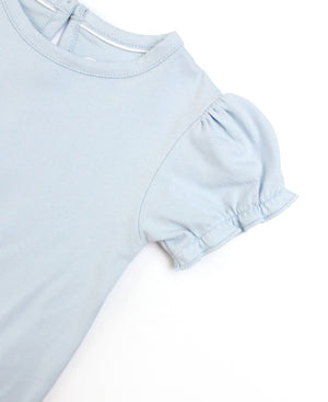 Windsurfer Blue | Knit Puff Short Sleeve Bodysuit