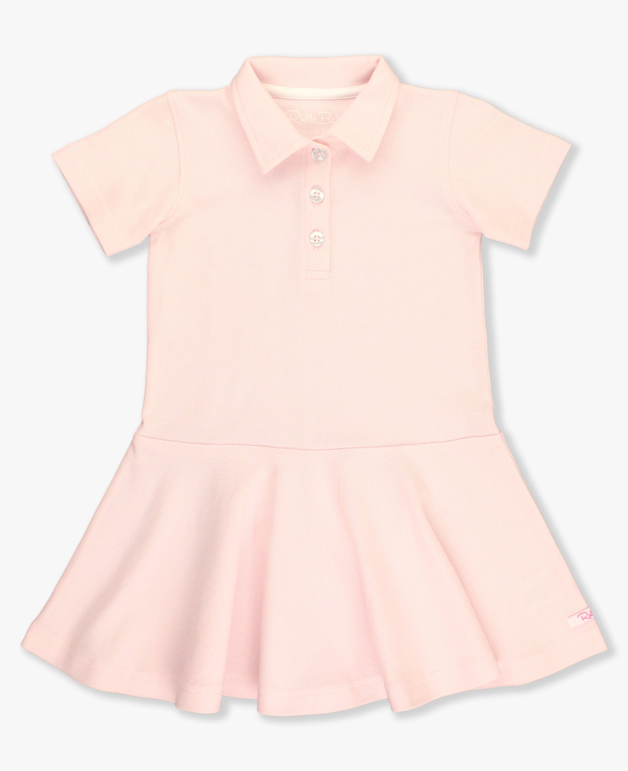 Pale Pink Pique Polo Short Sleeve Dress