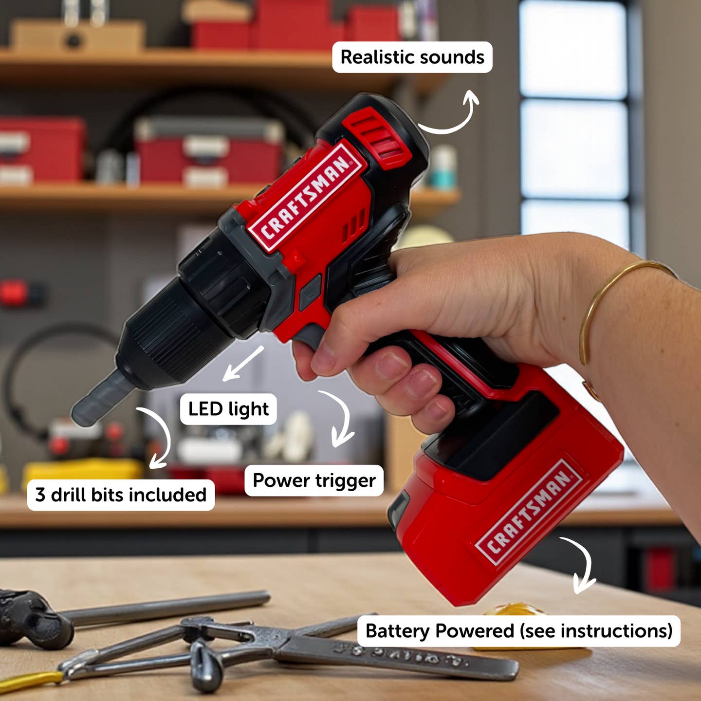 Red Toolbox | Craftsman Battery Operated Power Drill