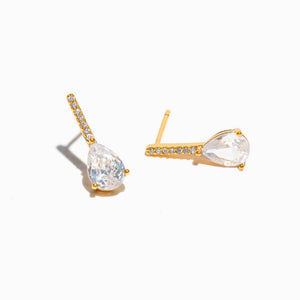 Cape May Pear Studs | 18k Gold Plated