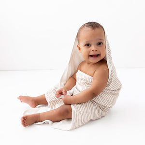 Hooded Towel Set | Taupe Wave