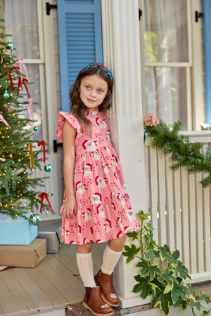 Jennifer Dress | Pink Candy Cane Santa