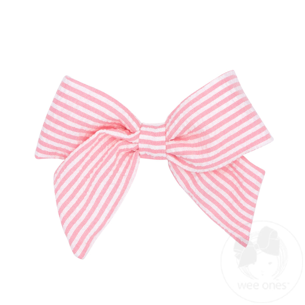Medium Genuine Seersucker Fabric Bowtie with Tails | Assorted