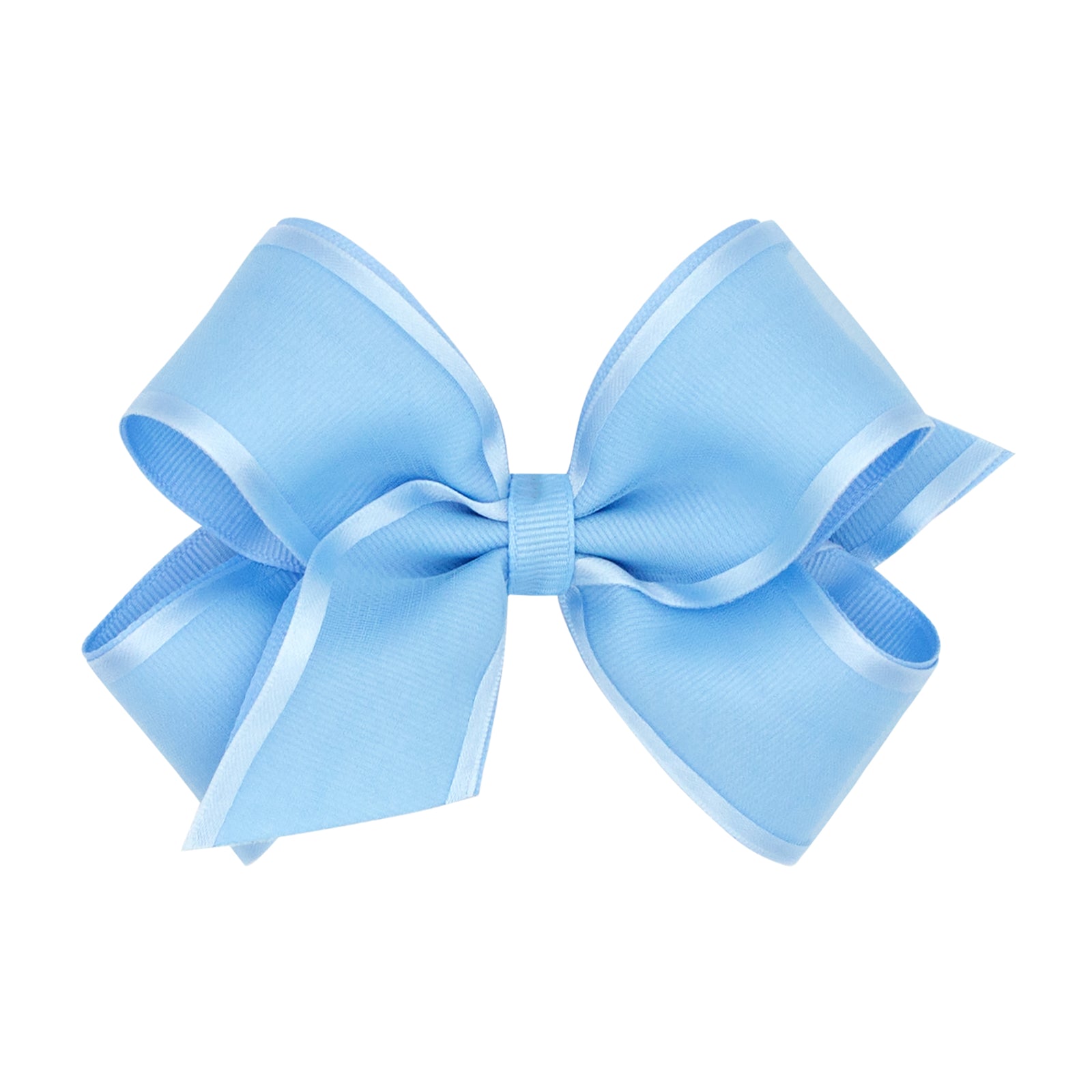 Organza Satin Edge Overlay Grosgrain Hair Bow | Assorted