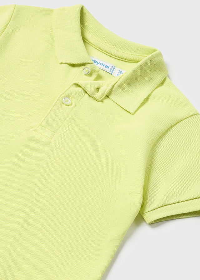 Baby Boy Basic Short Sleeve Polo Shirt | Lime
