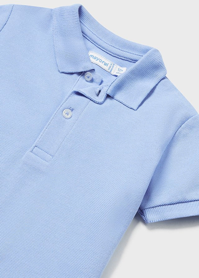 Baby Boy Basic Short Sleeve Polo Shirt | Ocean