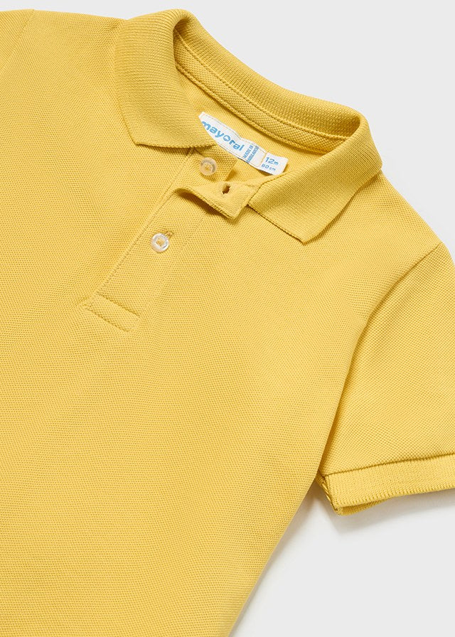Baby Boy Basic Short Sleeve Polo Shirt | Banana Yellow