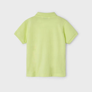 Boys Basic Short Sleeve Pique Polo Shirt | Lime