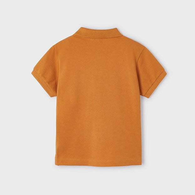 Boys Basic Short Sleeve Pique Polo Shirt | Paprika