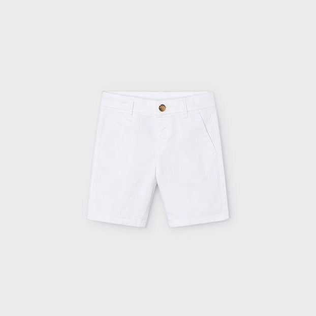 Boys Basic Twill Chino Short | White