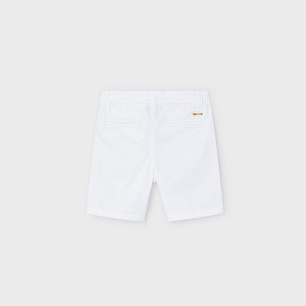 Boys Basic Twill Chino Short | White