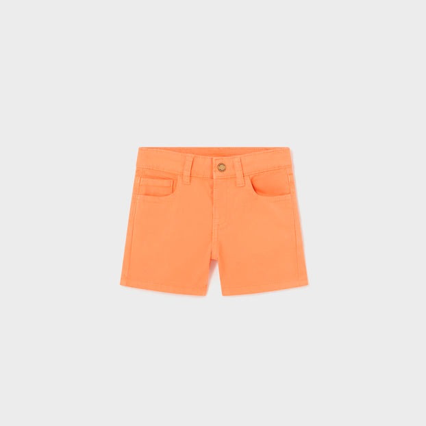 Baby Boy Basic 5 Pocket Twill Short | Tangerine