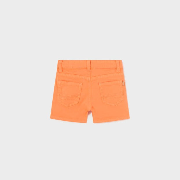 Baby Boy Basic 5 Pocket Twill Short | Tangerine