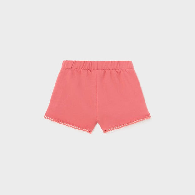 Baby Girl Chenille Pom Shorts | Clay