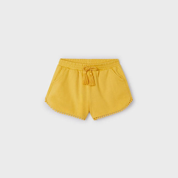 Girls Chenille Pom Shorts | Honey