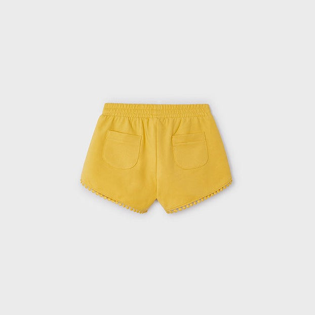 Girls Chenille Pom Shorts | Honey