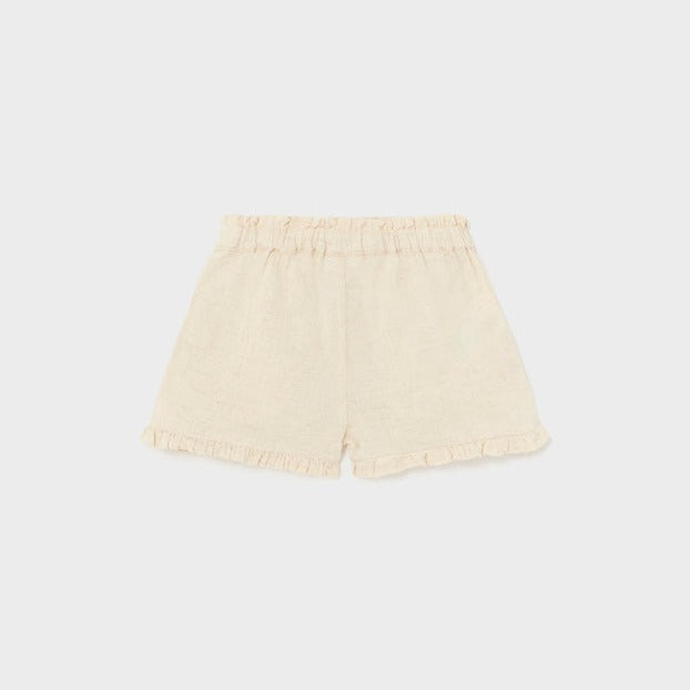 Baby Girl Linen Ruffle Shorts | Linen