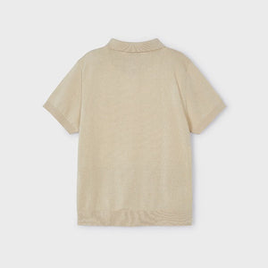 Boys Short Sleeve Knit Polo Shirt | Raffia