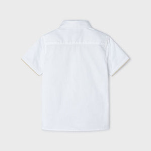 Boys Short Sleeve Button Down Shirt | White