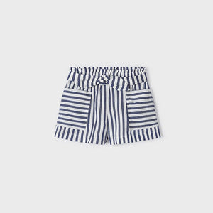 Girls Wide Leg Striped Pocket Shorts | Ink