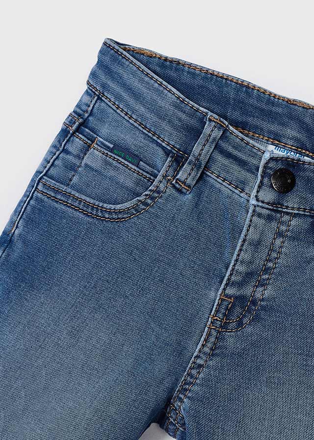 Boys Denim 5 Pocket Soft Shorts | Medium Wash