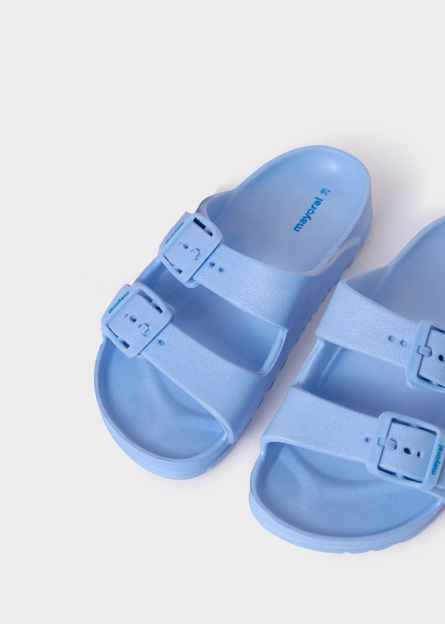 EVA Double Strap Slide Sandal | Sky Blue