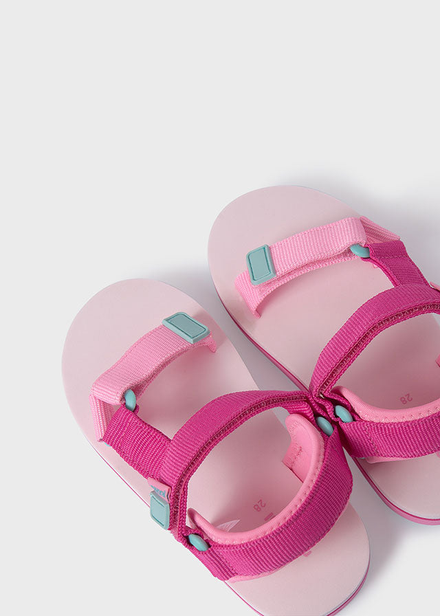 Girls Velcro Strap Sandal | Fuchsia