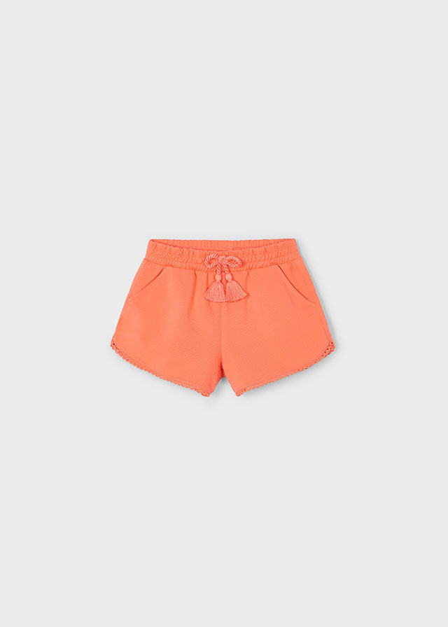 Chenille Track Shorts | Tangerine