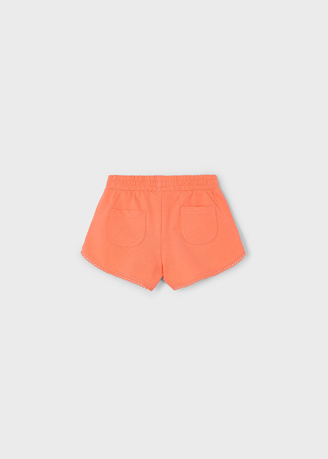 Chenille Track Shorts | Tangerine