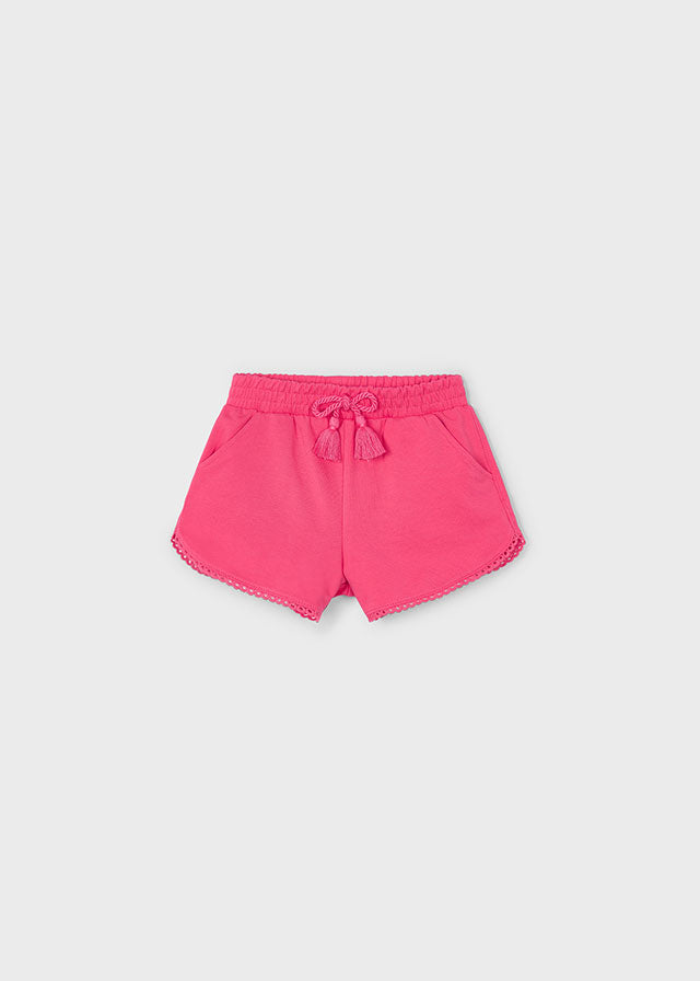 Chenille Track Shorts | Magenta