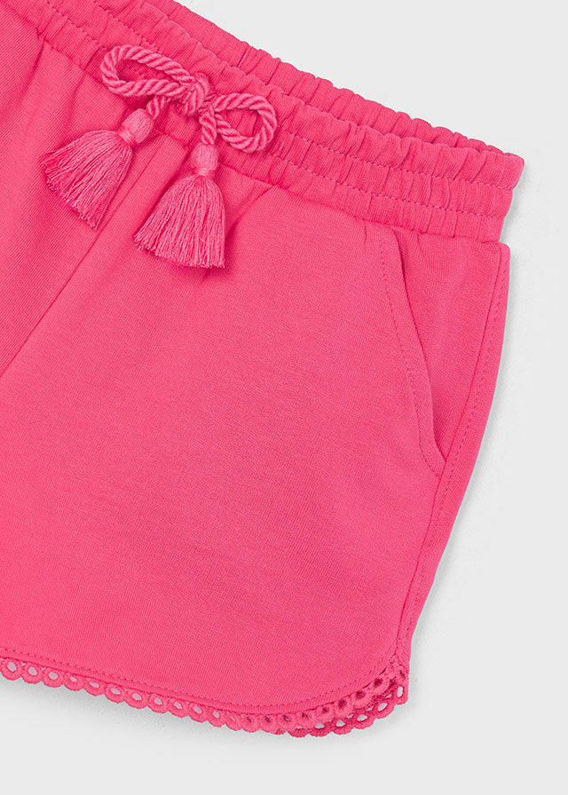 Chenille Track Shorts | Magenta