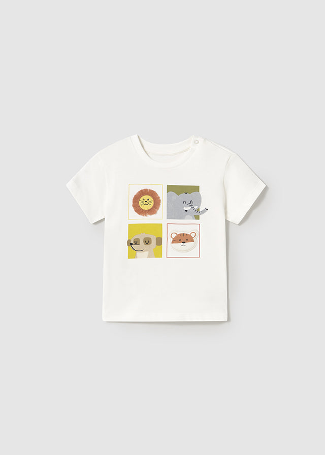 Short Sleeve Jungle Graphic T-Shirt | Cream