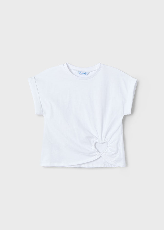 Short Sleeve Heart Tee | White