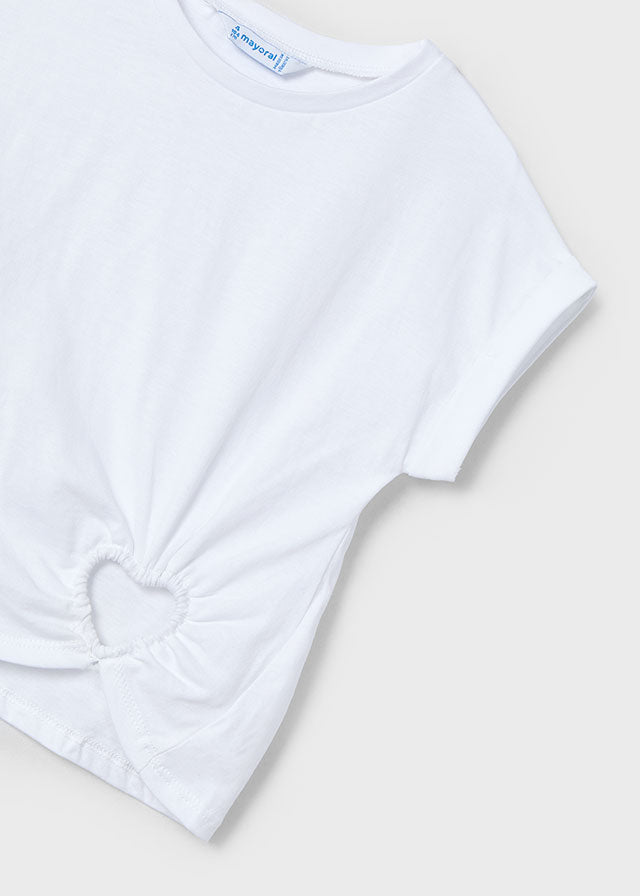 Short Sleeve Heart Tee | White