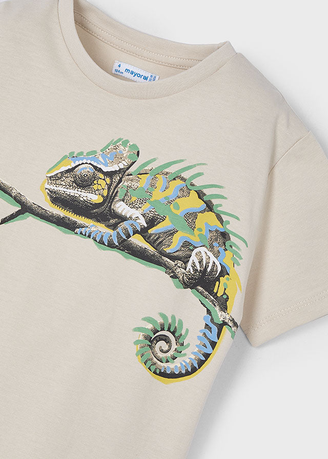 Short Sleeve Lizard Graphic T-Shirt | Crystal