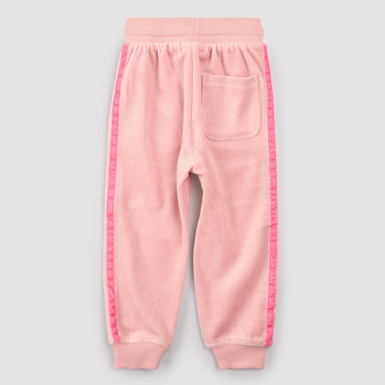 Velour Joggers | Retro Stripe on Miles Pink