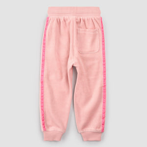 Velour Joggers | Retro Stripe on Miles Pink
