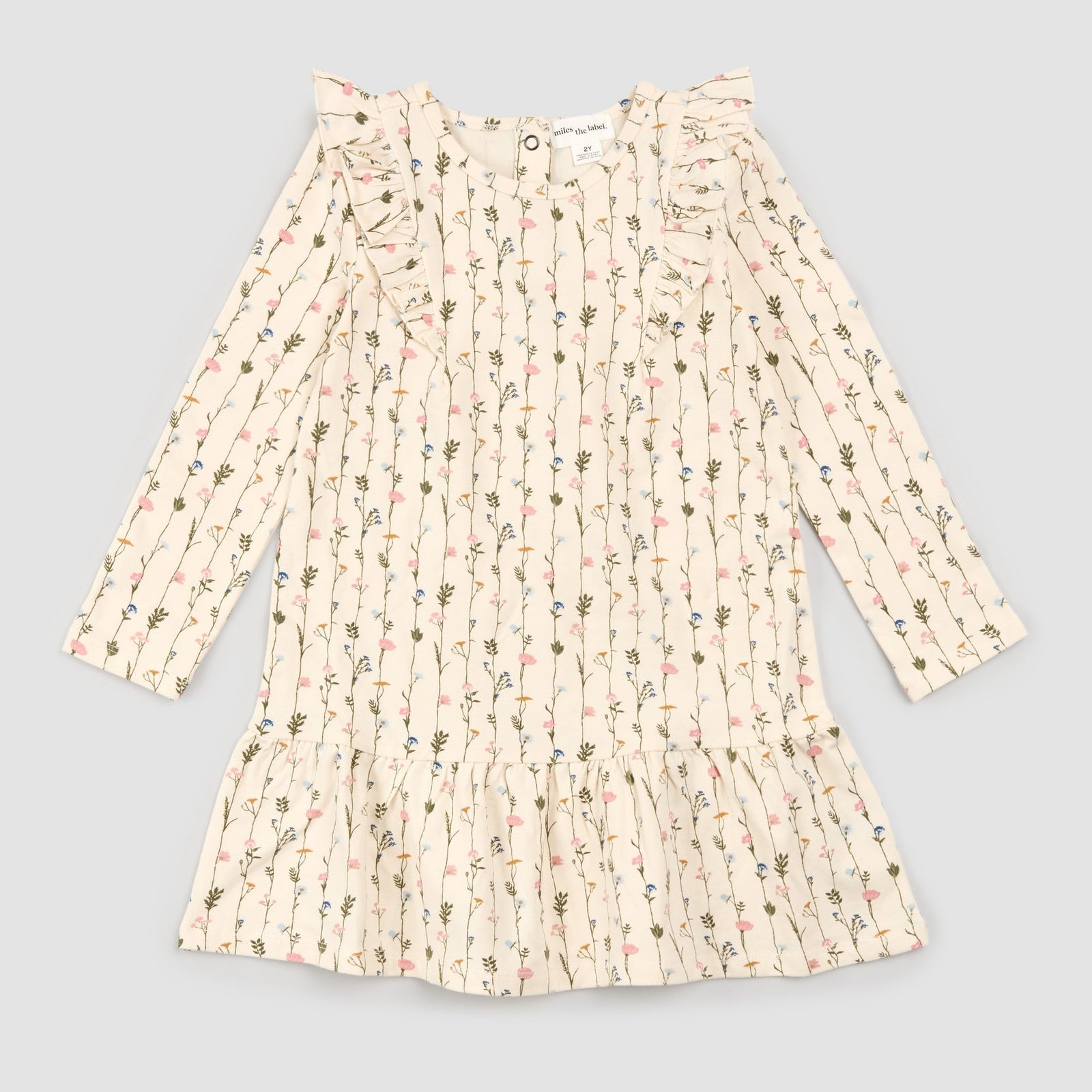 Birch Dress with Garden Wall Print