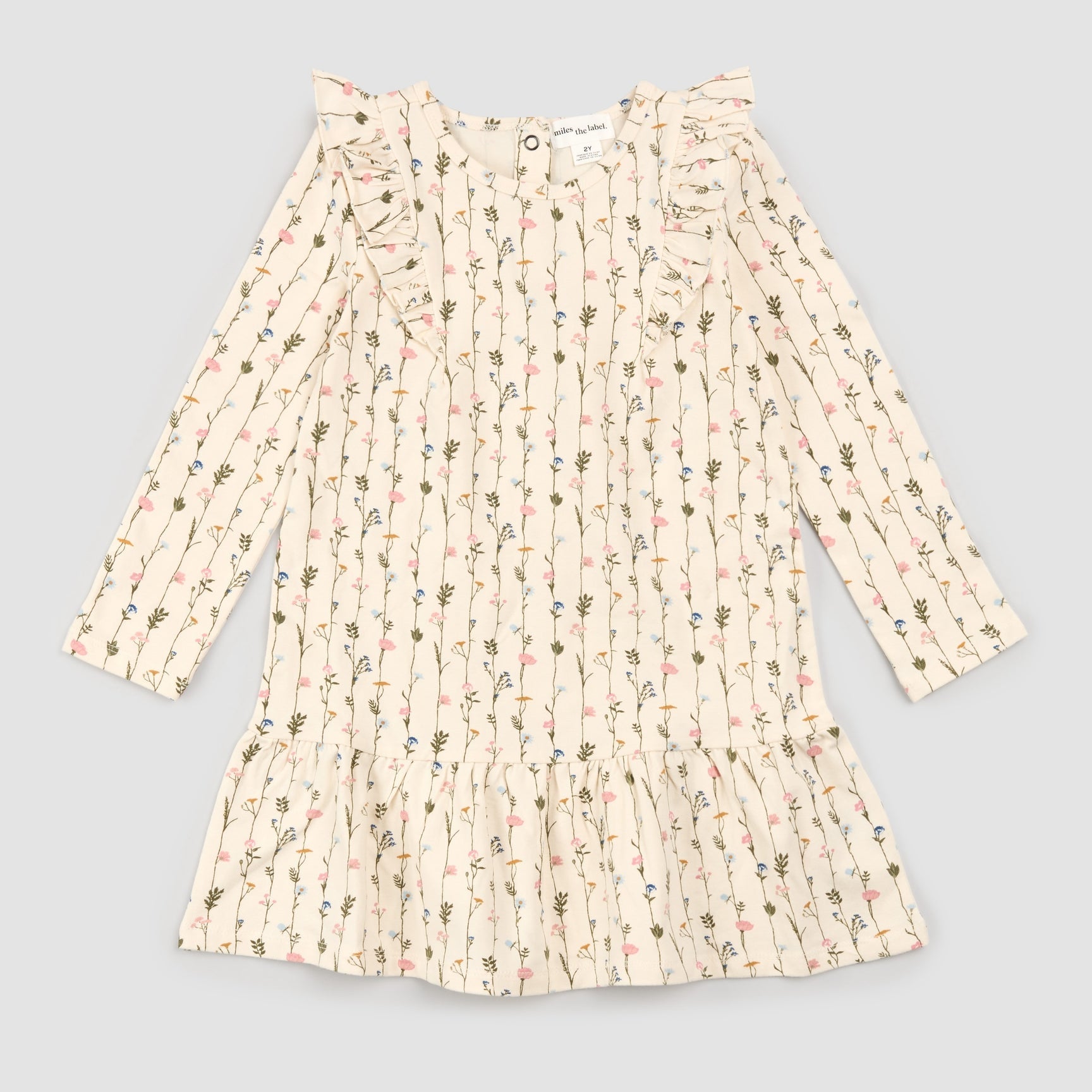 Birch Dress with Garden Wall Print