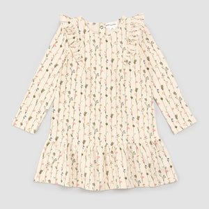 Birch Dress with Garden Wall Print