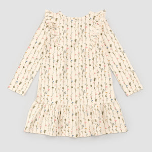 Birch Dress with Garden Wall Print