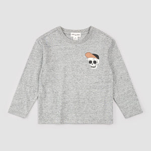 Skeleton Crew Glow-in-the-Dark Heather Grey Long-Sleeve Tee