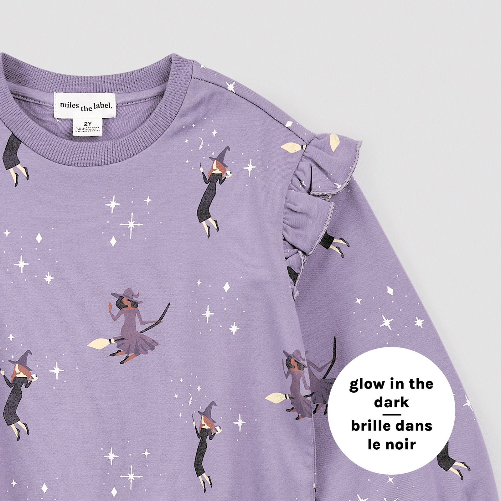 Witches Glow-in-the-Dark Print on Twilight Sweatshirt