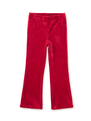 Very Velour Flare Pants | Red