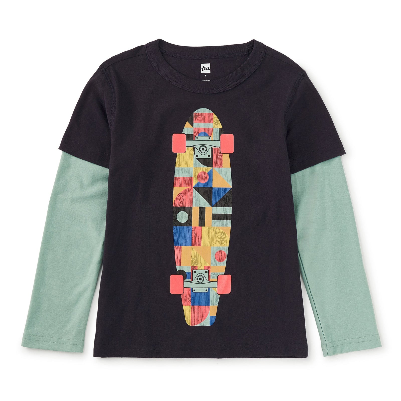 Long Sleeve Layered Graphic Tee | Skateboard