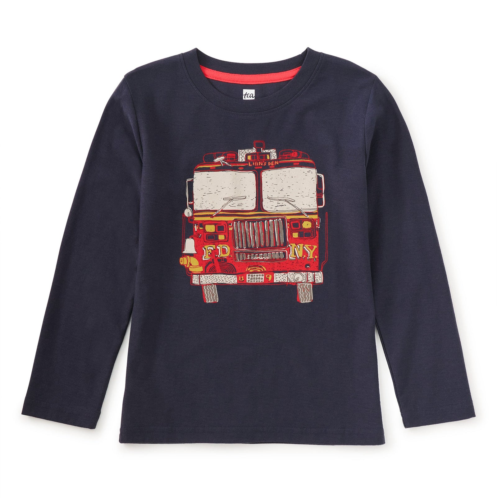 Long Sleeve Layered Graphic Tee | Firetruck
