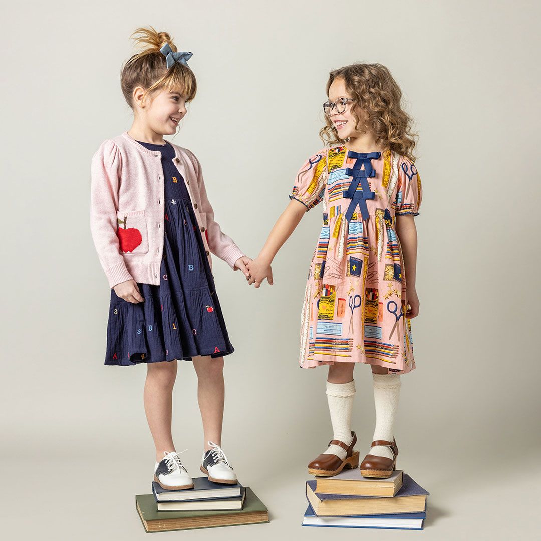 Girls Kit Dress | Alphabet Embroidery